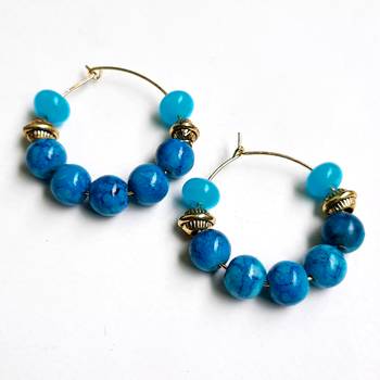 Blue crystal hoops 1