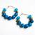 Blue crystal hoops