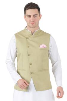 Green plain cotton kurta-pajama
