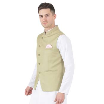 Green plain cotton kurta-pajama 2