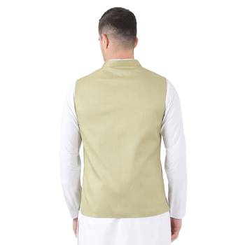 Green plain cotton kurta-pajama 3