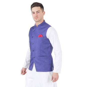 Purple plain cotton kurta-pajama 2