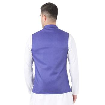 Purple plain cotton kurta-pajama 3
