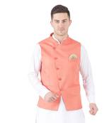 Orange plain cotton kurta-pajama