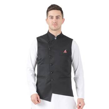 Black plain cotton kurta-pajama 1