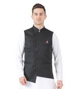 Black plain cotton kurta-pajama