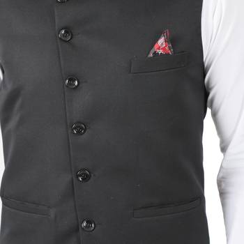 Black plain cotton kurta-pajama 4