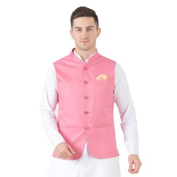 Pink plain cotton kurta-pajama 1