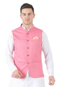 Pink plain cotton kurta-pajama
