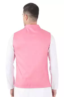Pink plain cotton kurta-pajama