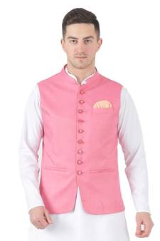 Pink plain cotton kurta-pajama
