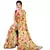 Yellow printed lycra saree with blouse