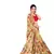 Yellow printed lycra saree with blouse