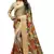 Multicolor printed pure polyester saree with blouse