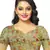 Multicolor printed pure polyester saree with blouse