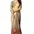 Multicolor printed pure polyester saree with blouse