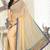 Faux Georgette Beige Color Designer Saree