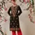 Women'S Hand Embroidered Black Cotton Lucknowi Chikankari Straight Women Kurta