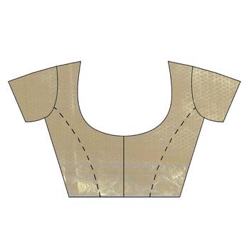 Grey woven art silk saree with blouse 5