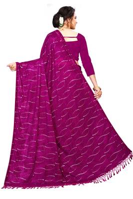Pink Sequence Work And Piping Border Jacquard Saree With Blouse Piece 2