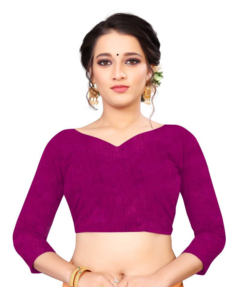 Pink Sequence Work And Piping Border Jacquard Saree With Blouse Piece