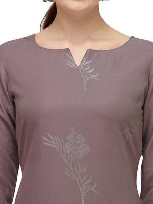 Fiorra Grey Floral  Printed Cotton Blend Kurta With Palazzo Set 4