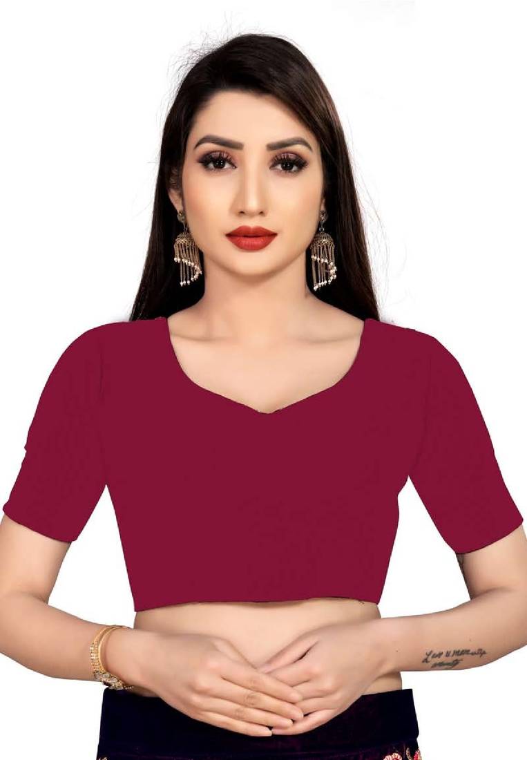 Red Stone Work With Piping Border Terry Jacquard Saree With Blouse Piece