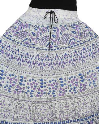 Kastiel Cotton Hand Block Printed Skirt For Women 2