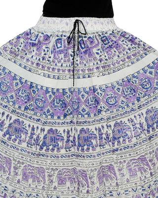 Kastiel Cotton Hand Block Printed Skirt For Women 2