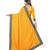 Yellow Foil Printed Jacquard Lace Border Dola Silk Saree With Blouse Piece