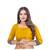 Yellow Foil Printed Jacquard Lace Border Dola Silk Saree With Blouse Piece