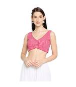 Women's Pink organza Readymade Saree Blouse