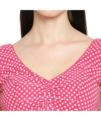 Women's Pink organza Readymade Saree Blouse 5