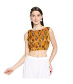 Women's Mustard Modal Silk Readymade Saree Blouse