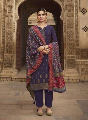 Purple fancy pure viscose salwar 1