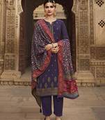 Purple fancy pure viscose salwar