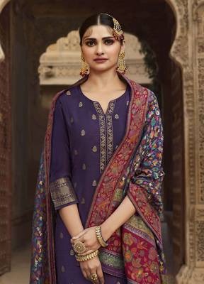Purple fancy pure viscose salwar 2