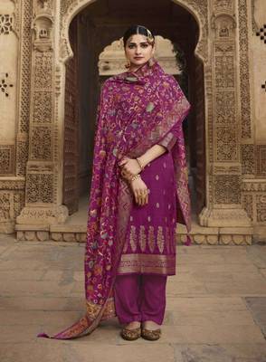 Purple fancy pure viscose salwar 1