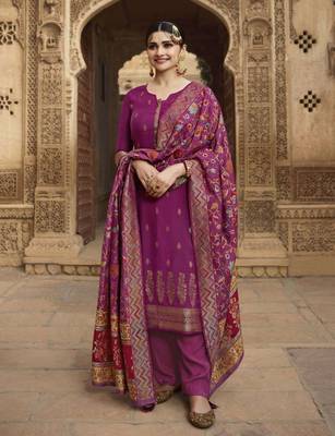Purple fancy pure viscose salwar 2