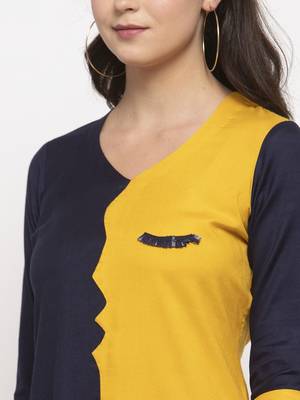 Yellow printed cotton short-dresses 2