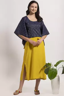 Black plain viscose rayon short-dresses
