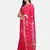 Pink woven silk cotton saree with blouse