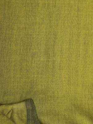 Yellow woven pure linen saree with blouse 5