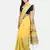 Yellow woven silk cotton saree with blouse