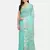 Blue woven pure linen saree with blouse
