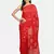 Red woven pure linen saree with blouse