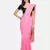 Pink woven silk cotton saree with blouse