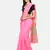 Pink woven silk cotton saree with blouse