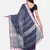 Grey woven pure linen saree with blouse