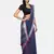 Grey woven pure linen saree with blouse